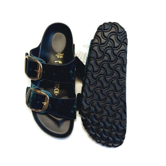 Birkenstock Arizona Big Buckle Rivet Logo Womens Size 5 Sandals Green EU 36 - Picture 8 of 10